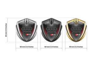 Audi 3D Metall Emblem Tuning Stil Glänzend 3D Aufkleber